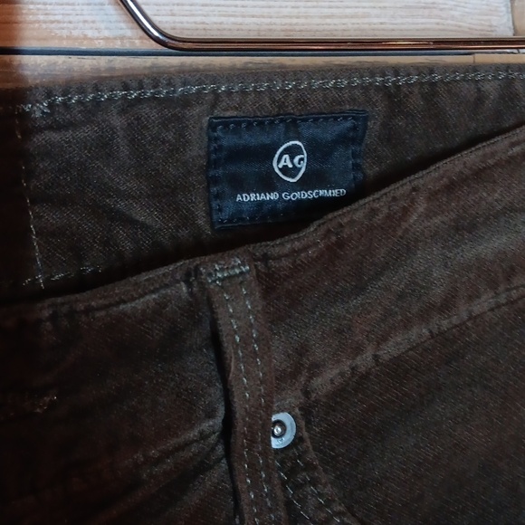AG Adriano Goldschmied Farrah Skinny Velvet pant 27R Brown - Picture 5 of 10